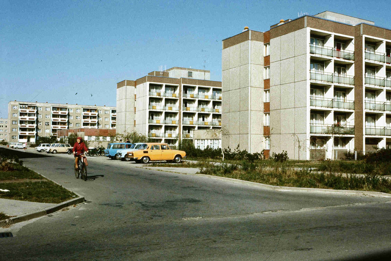 Wolfen-Nord: Wohnblöcke, 1989