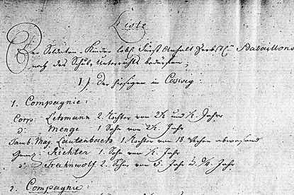 Z 91, VIII Nr. 7: Der Unterricht der Soldatenkinder in Zerbst (1769-1770). Mit Klick zum Digitalisat im Viewer gelangen.