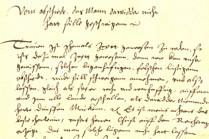 Abbildung Z 8, Nr. 366: Fragmente der Bedenken Luthers zum Reichstag in Augsburg (1530). Mit Klick zum Digitalisat im Viewer gelangen.