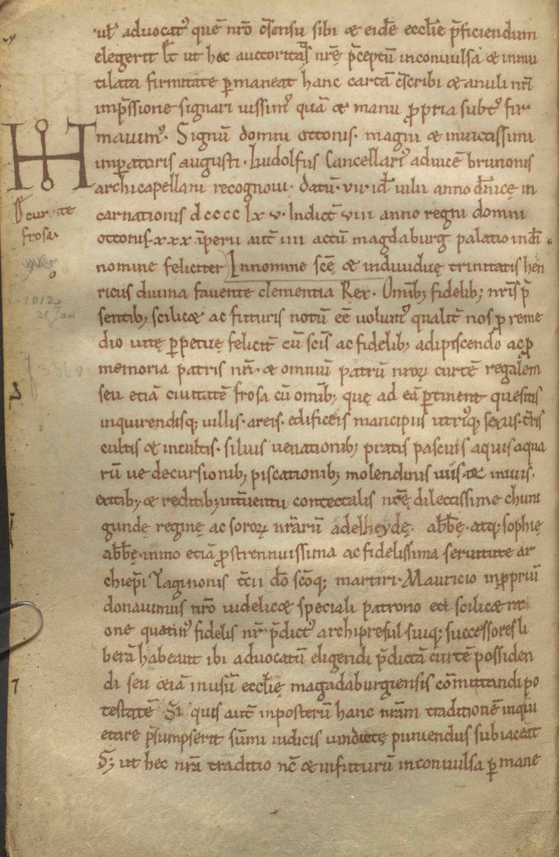 Liber Privilegiorum S. Mauritii Magdeburgensis, 937-1525 (LASA, Cop., Nr. 1a, Bl. 48 RS)